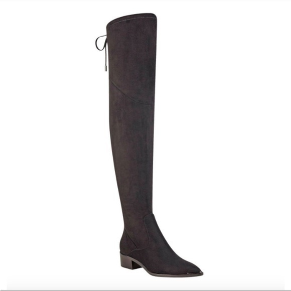 MARC FISHER Yuna Over the Knee Tie Back
Boot Taupe Gray Size 8 - Picture 1 of 4
